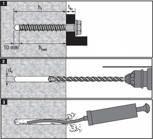 instalação recomendado HUS-HR 6 HUS-HR 8 HUS-HR 10 HUS-HR 14 Martelo perfurador Hilti TE