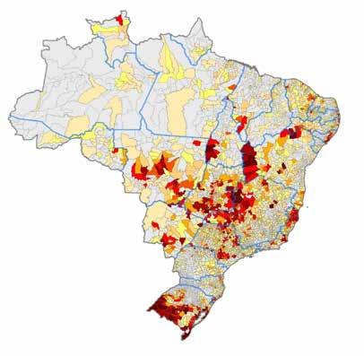 Figura 51 - Área irrigada municipal em 2014 total Fonte: ANA.