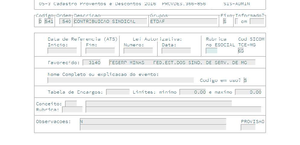 1.4) Parametrização dos Descontos