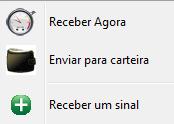 Opção: RECEBER UM SINAL Lança recebimento de um sinal para a Ordem de Serviço. RECEBER... Opções para usuários do CAIXA AUTOMÁTICO Opção: RECEBER AGORA Conclui a Ordem de Serviço e abre a janela RECEBIMENTO DA FATURA, na qual é possível fazer o recebimento da fatura.