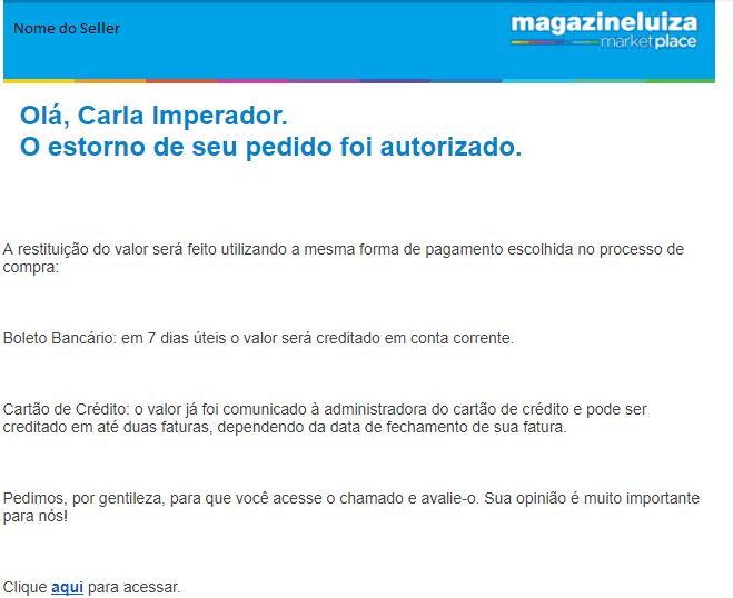 Após cancelar respondendo as