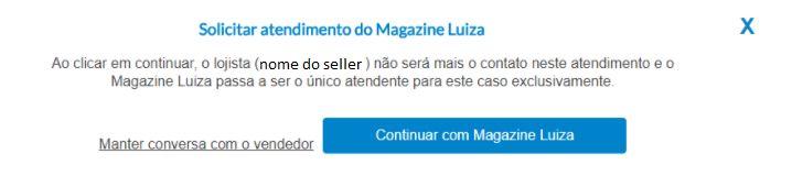 Após o seller trocar 3 mensagens com o cliente, ele poderá solicitar que seu atendimento seja