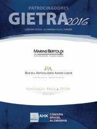 Patrocinador do GIETRA Logomarca nos convites das atividades do