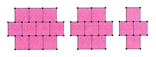 . Considera a sequência de figuras seguinte. Cada figura é formada por quadrados iguais. Fig. Fig. Fig... Resp, pois cada termo obtémse somando três quadrados ao termo anterior e o primeiro termo é.
