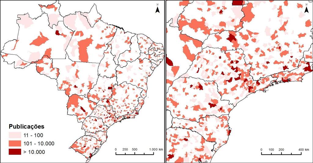 Produção científica no Brasil: 2007-2009 Scientific production measured by authorship