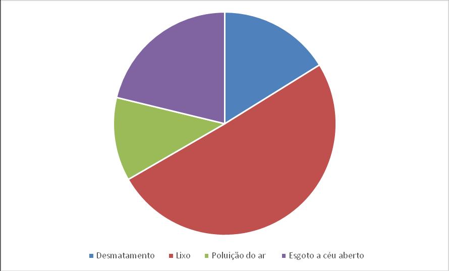 Gráfico 3: observações dos problemas ambientais da turma E.