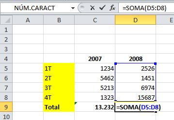 Cálculos - Formulas com Funções