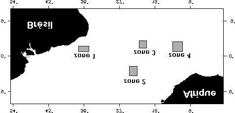 Centro de Pesquisa e Gestão de Recursos Pesqueiros do Litoral Norte Figura 1 - Zonas de operação do barco Xixili, durante o período de outubro de 1999 a janeiro de 2000. Fonte: Hazin et al. (2000).