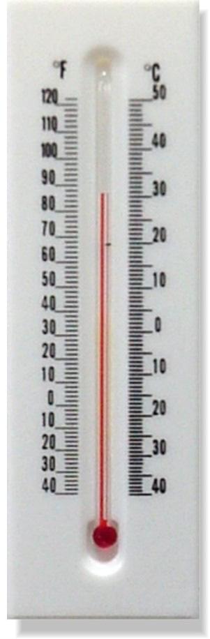 Fahrenheit que registra uma temperatura de 36,4ºF quando colocado na pessoa.