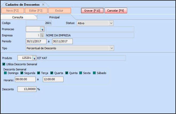 Acima de X variedades de produto, troca a tabela: Esta configuração permitirá que o usuário configure o sistema para