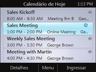 Observação: Só é possível participar de reuniões no Lync que tenham sido criadas usando o Microsoft Outlook.