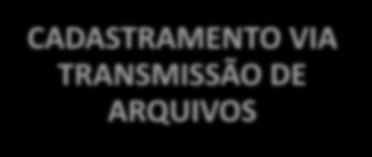 CADASTRAMENTO VIA TRANSMISSÃO DE ARQUIVOS Acesso por meio de