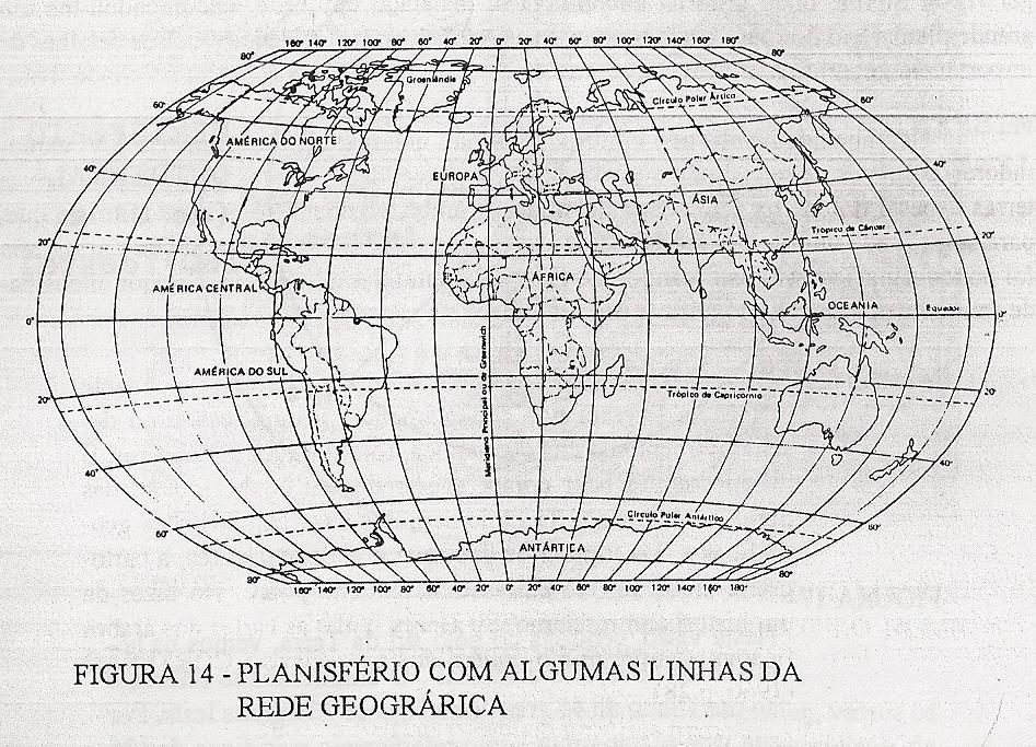 Texto 5: Rede Geográfica Rede Geográfica é o conjunto formado de paralelos e meridianos.