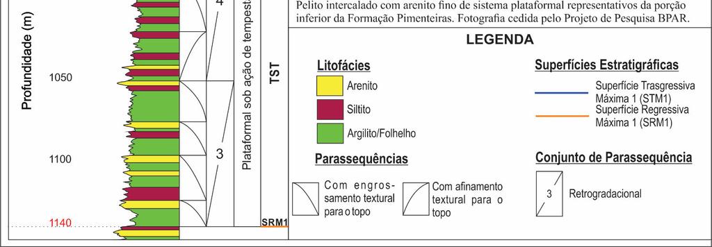 A partir da STM1 inicia-se o Trato de Sistemas de Nível Alto (TSNA), o qual se caracteriza pelo padrão predominantemente progradacional dos conjuntos de parassequências que o compõem, apresentando