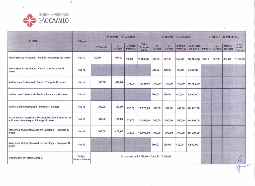 " ~rsaocamilo - I l' opção 15 PARCELAS 2' opção.