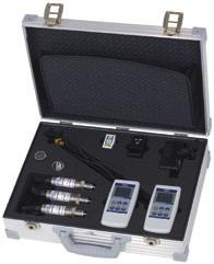 para faixas de medição disponíveis Versão básica Maleta de calibração para pressão e/ou temperatura (equipamento livremente selecionável), consiste de: Maleta de
