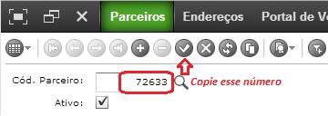 Classificação: Atualize o dados da aba Endereço Após atualizar os dados das abas Identificação e Endereço, clique em Salvar como destacado na imagem a