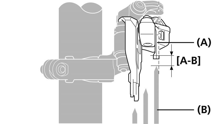 INSTALAÇÃO Instalação do câmbio dianteiro (Tripla dianteira) Tipo abraçadeira (FD-M9000/M8000/M672/M612) DICAS TÉCNICAS Verifique encostando uma chave Allen sobre a superfície plana da roda da