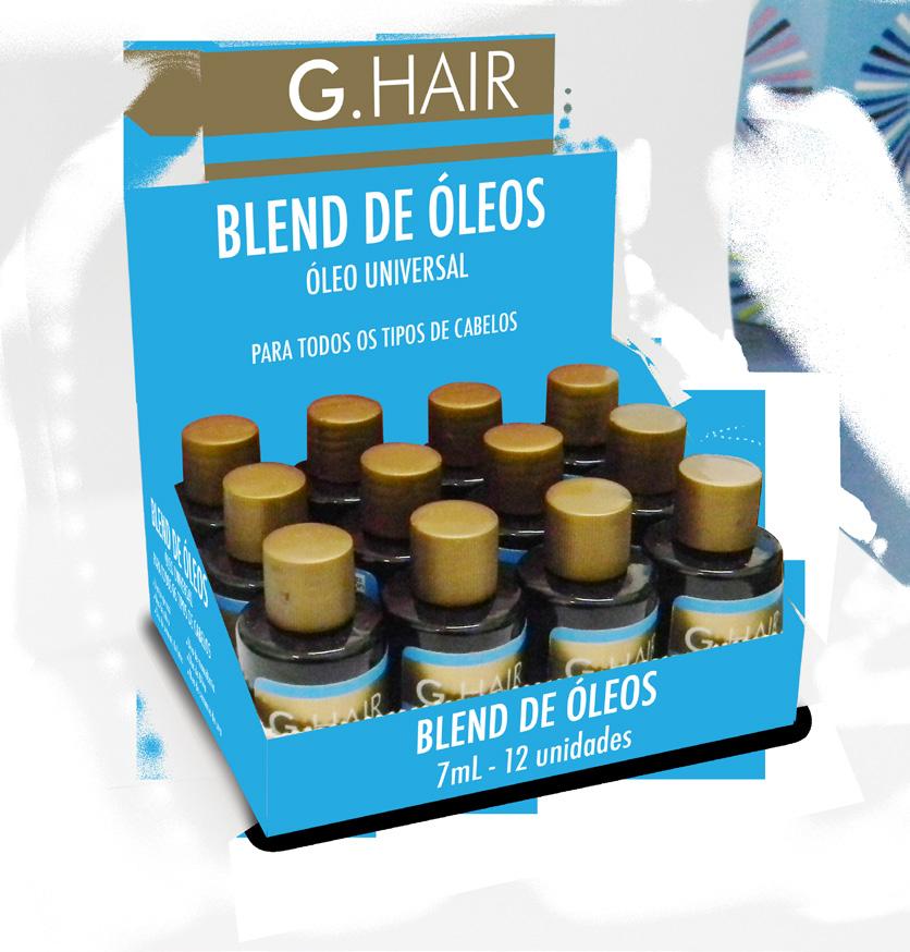 Blend Oil Universal O Blend de Óleos da G.Hair é composto por sete óleos poderosos (Girassol, Milho, Semente de Linho, Macadâmia, Oliva, Semente de Uva e Coco).