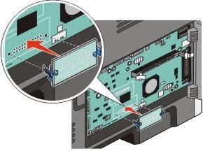 Notas: Toda a extensão do conector da placa deve tocar na placa do sistema e ficar alinhada com ela. Tome cuidado para não danificar os conectores.