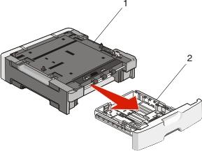 Configuração adicional da impressora 22 ATENÇÃO RISCO DE CHOQUE: Se você estiver instalando uma gaveta opcional depois de ter configurado a impressora, desligue-a e desconecte o cabo de alimentação