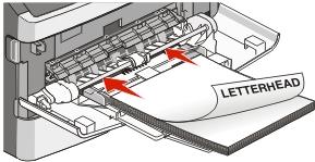 Impressão 50 Origem ou processo Lado de impressão Orientação do papel Alimentador de várias funções (impressão simples) Face pré-impressa do papel timbrado voltada para cima.