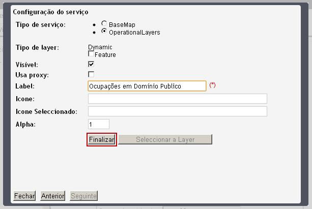 o tipo de serviço, tipo de layer, o nome da layer (Label).