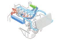 trabalho da máquina. Filtro de fuligem Recirculação do gás de escape (EGR) EGR Refrigerado é uma tecnologia amplamente testada nos motores Komatsu.