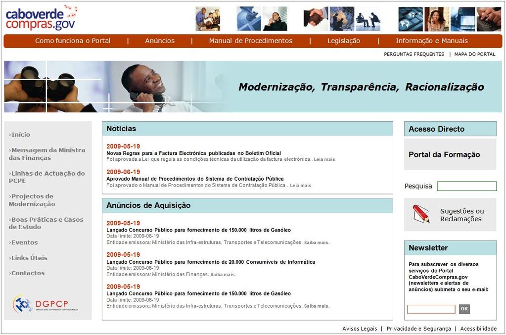 Proposta de design do Portal Nacional de