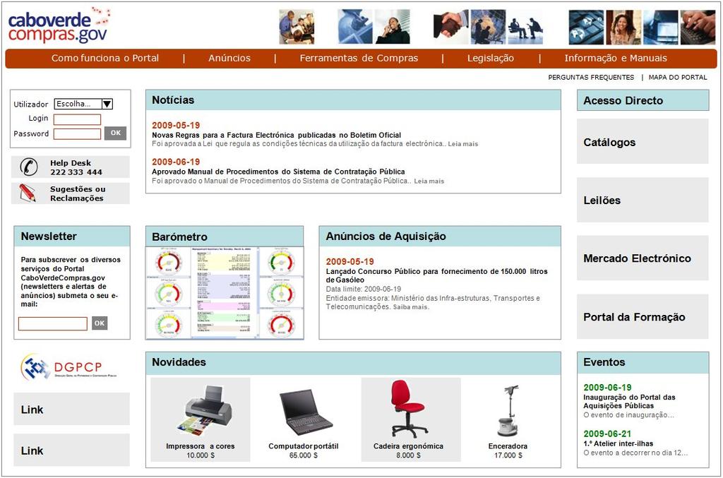 Proposta de design do Portal Nacional de