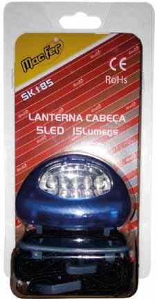 0094 un 12 Lanterna mão borracha ZF6835 8LEDs 2xAA LEDS - Luz super