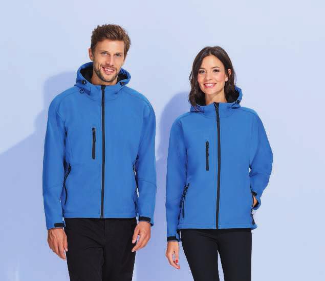 SOFTSHELL RESPIRÁVEL - 3 CAMADAS POLARES SOL S REPLAY MEN 46602 SOFTSHELL COM CAPUZ PARA HOMEM QUALIDADE - SOFTSHELL 340-94% poliéster - 6% elastano - Revestimento impermeável a 8000mm + Respirável a