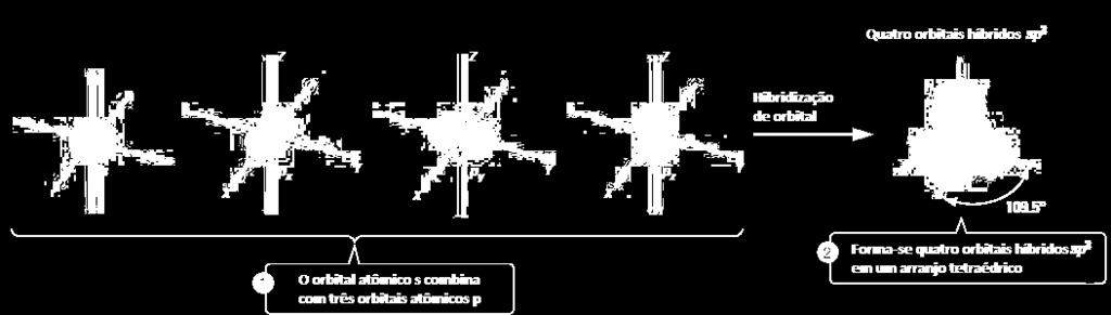 orbitais: (a) um s e dois p;