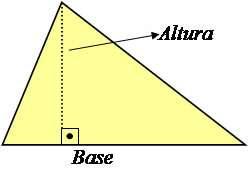 Note que a área total do retângulo é dada pela expressão A = b x h, considerando que a diagonal dividiu o retângulo em duas partes iguais