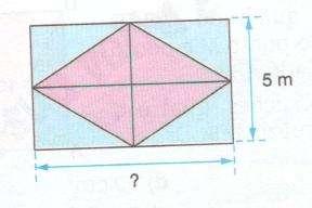 quadrados. A área do quadrado maior é 25m² e BG mede 2m.