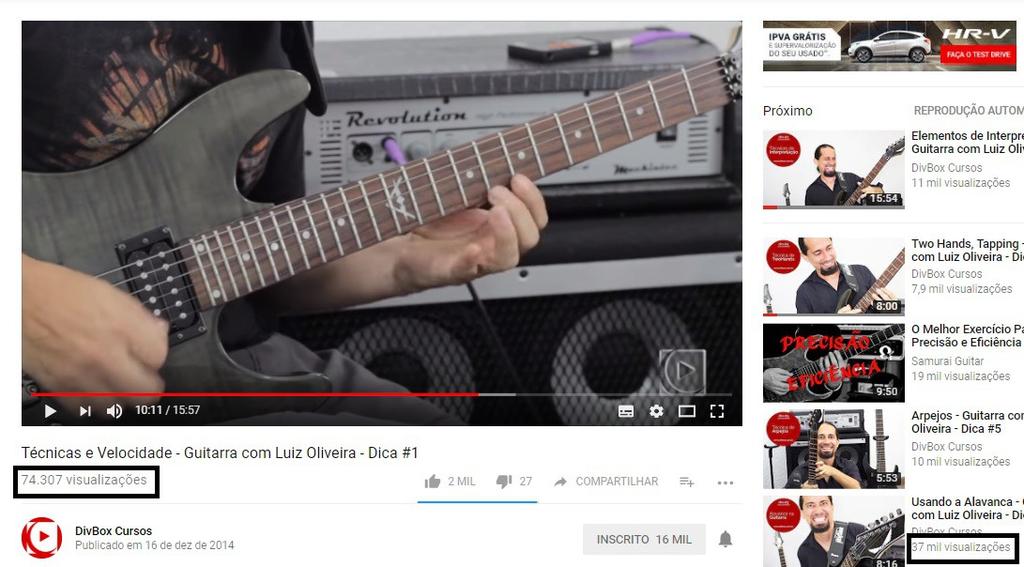 A empresa divbox em parceria com Luiz Oliveira fez o curso Guitarra do Zero ao Primeiro Solo e um canal para video aulas, que