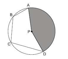 Mat.2 7. Na figura, AB, BC e CD são lados, respectivamente, de um octógono regular, hexágono regular e quadrilátero regular inscritos em uma circunferência de centro P e raio 6 cm.