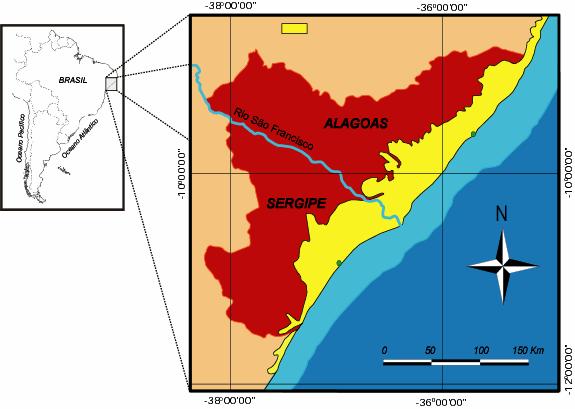 1. Introdução A Bacia de Sergipe-Alagoas destaca-se pelos excelentes afloramentos e por possuir uma seção sedimentar completa, sendo considerada como uma bacia-escola para estudos dos processos