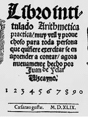 Figura da grafia manuscrita com o correto sequenciamento e formato dos algarismos arábicos na página de título