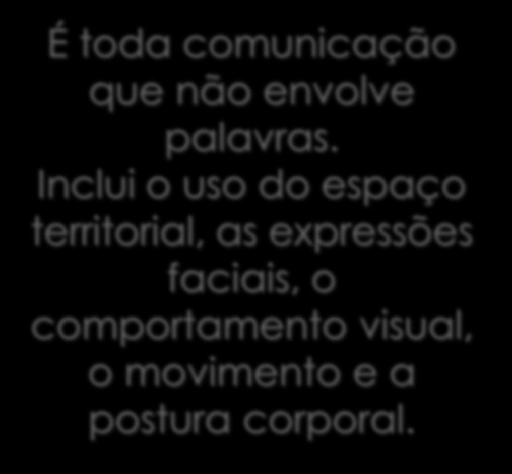 37 Comunicação não Verbal É toda comunicação