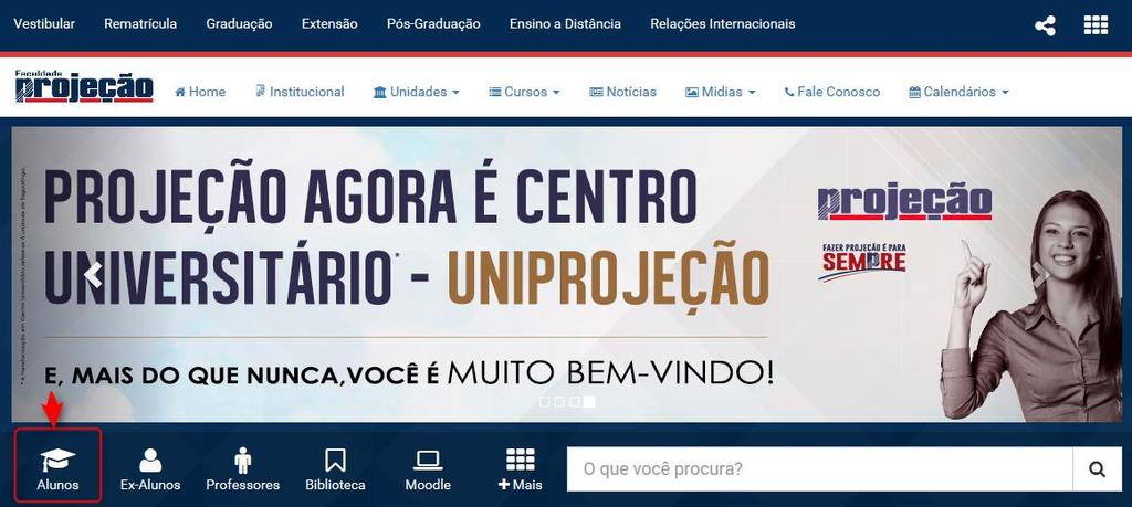 Iniciando no ambiente do Aluno Antes de começar: Solicite junto a Central de Atendimento ao Aluno o número de sua matrícula, pois será utilizada para efetuar o login para seu primeiro acesso ao