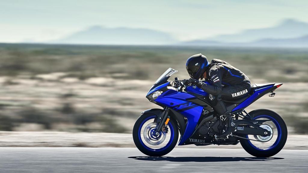 Uma supersport leve para utilização diária As motos lendárias da série R da Yamaha estabelecem o padrão no mundo do supersport graças ao estilo, tecnologia avançada e desempenho emocionante líderes
