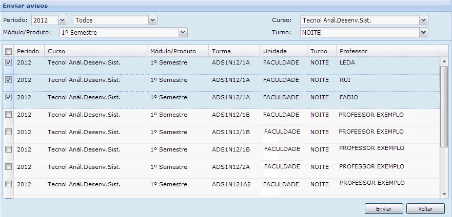 9. Consultar ficha do aluno Esta opção