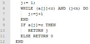 Exemplos Pior Caso: T(n)= 1 + Corresponde à linha 5, onde o custo é 1OE.