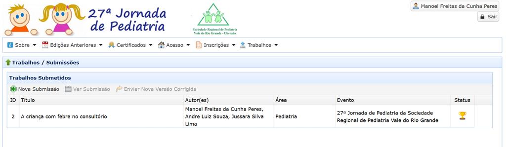 11. TRABALHO ACEITO PELO DIRETOR DA ÁREA: Se o diretor decidir Aceitar o trabalho para