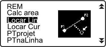 1. Ferramenta Locar Linha Locação de linha é utilizada para definir um ponto desejado, a uma distância designada a partir da linha de base e para