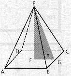Os pontos P e Q pertencem ao gráfico de f. Sabendo que o ponto R tem ordenada 3 1, determine a área do trapézio. (001-ª fase) 7. Na figura está representada uma pirâmide quadrangular regular.