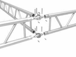 Treliça circular tipo Q30 com flange Ø interno mais comum: 1,5mts 5,0mts * Obs.