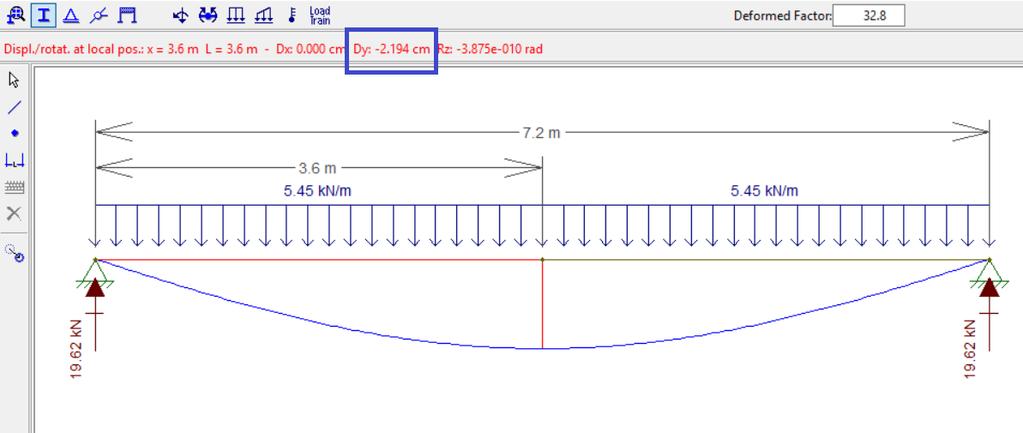 q ac = 1,56 kn/m 3 = 4,68kN/m (carga acidental) q g,v2 = 5,21kN/m (carga total caso 1 sem o peso próprio do perfil) q pp,v2 = 0,238 kn/m (peso próprio do perfil W310x23,8) q t,v2 = q g,v2 + q pp,v2 =