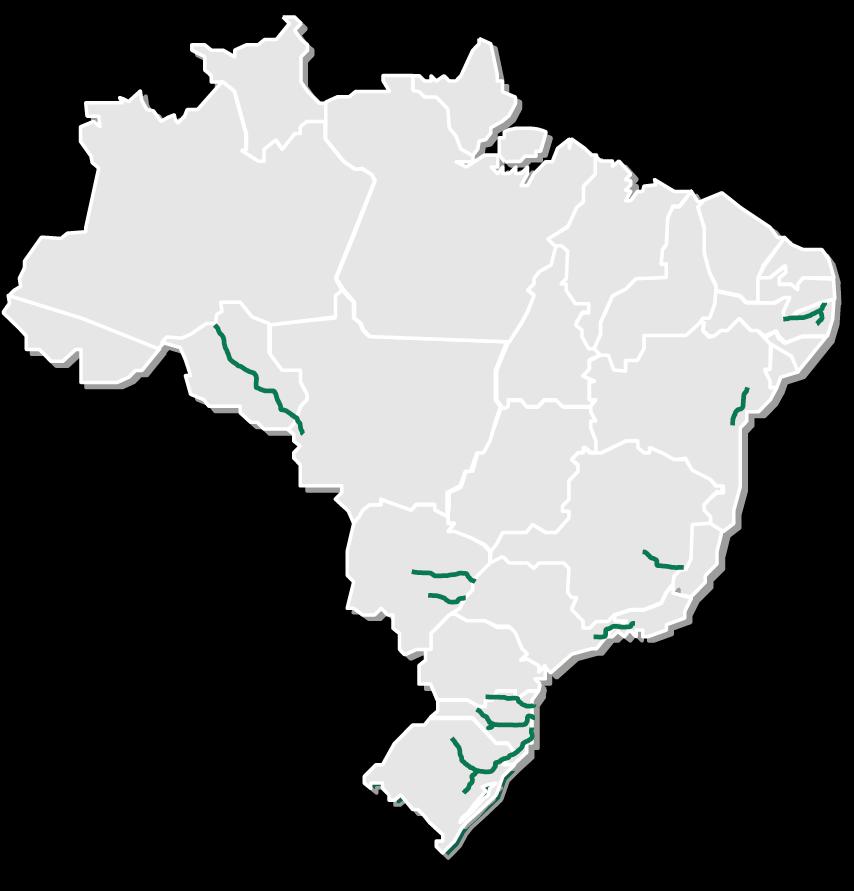 Oportunidades de Crescimento 1 Nº Rodovia Extensão total (km): Investimento estimado (R$ bilhões) 1 BR-163/MT/PA 976 6,6 2 BR-364/060/MT/GO 704 4,1 3 BR-364/GO/MG 439 3,1 4 BR-476/153/282/480/PR/SC